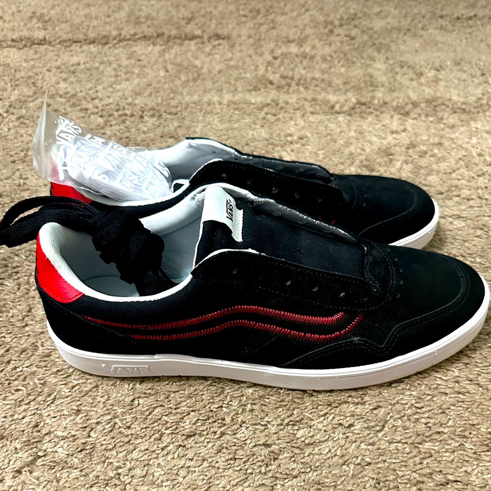 Rare Vans Cruze Too CC Stitch Sidestripe Black red NEW 12 comfy Cush